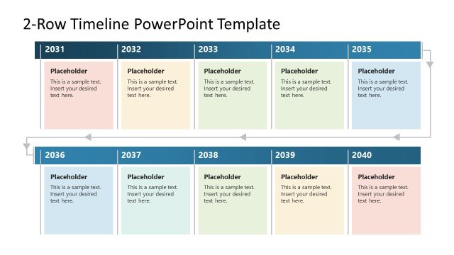2-Row Timeline PowerPoint Template