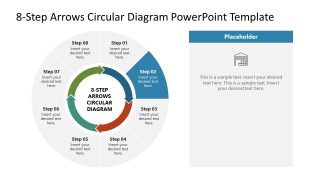 Step 2 PPT Slide - 8-Step Arrows Circular Diagram Template