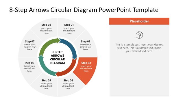 Stage 3 Focus Slide – 8-Step Arrows Circular Diagram