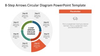 8-Step Arrows Circular Diagram for PowerPoint 