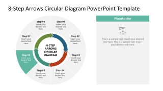 Creative 8-Step Arrows Circular Presentation Slide Template 