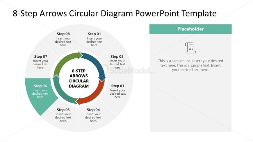 Creative 8-Step Arrows Circular Presentation Slide Template