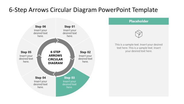 Stage 3 Presentation Slide witth Text - 6-Step Arrows Circular Diagram ...