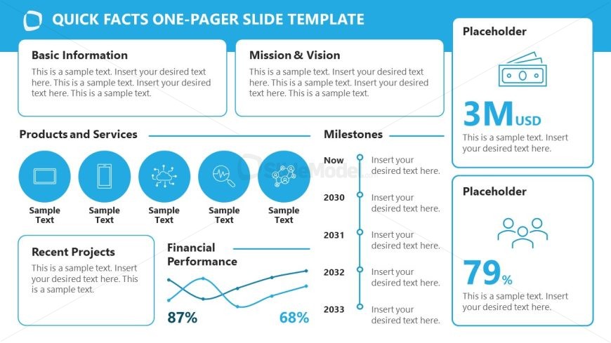 Business Quick Facts One-Pager Presentation Template