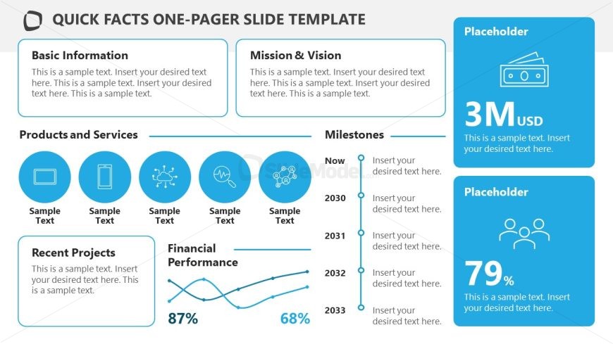 Business Quick Facts Template for PowerPoint