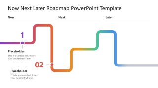 Now Next Later PPT Template with Creative Diagram