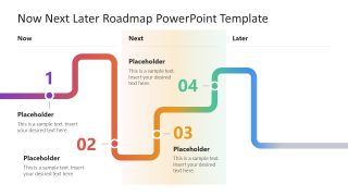 PPT Step Numbers Slide for Now Next Later Template