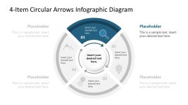 4-Item Circular Arrows Infographic Diagram Slide - SlideModel