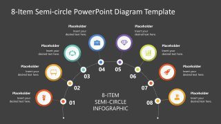 Editable 8-Item Diagram Slide for Presentation