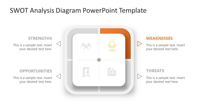 Creative SWOT Analysis Diagram PPT Slide