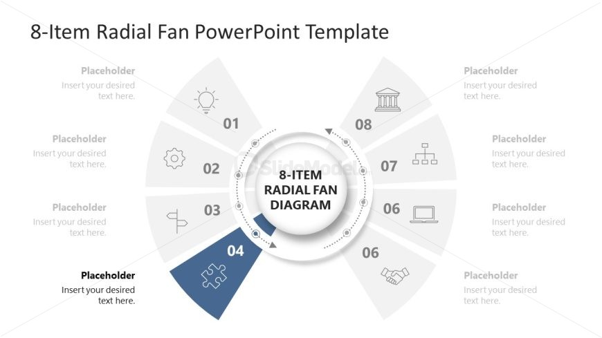 8-Item Radial Fan Template Slide