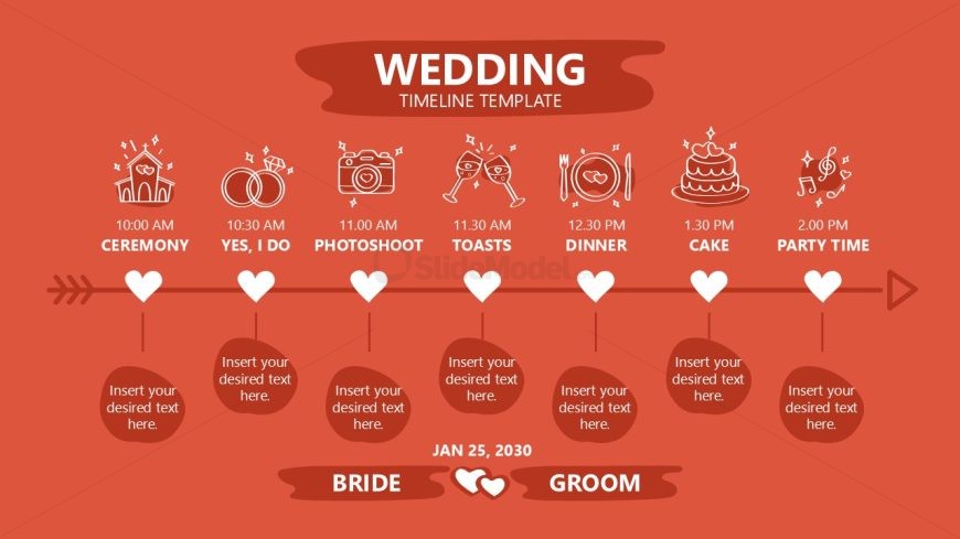 Wedding Timeline Template for Presentation