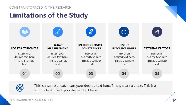 Study Limitations with Research Constraints Slide for Presentation