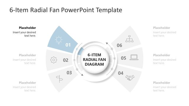 6-Item Radial Fan Presentation Template