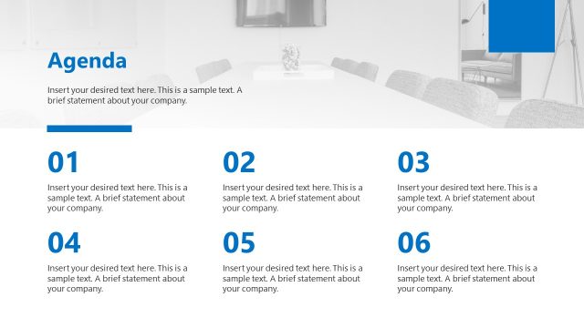 Six Points Agenda Slide – Business Report Template