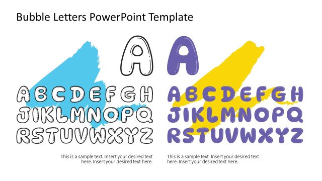 Editable Bubble Letters PPT Template