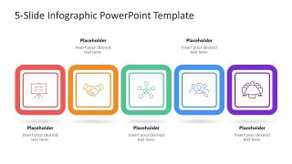 Editable 5-Item Horizontal Infographic PPT Template