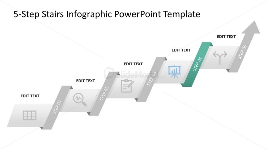 Creative 5-Step Stairs Infographic for Buisness Presentation