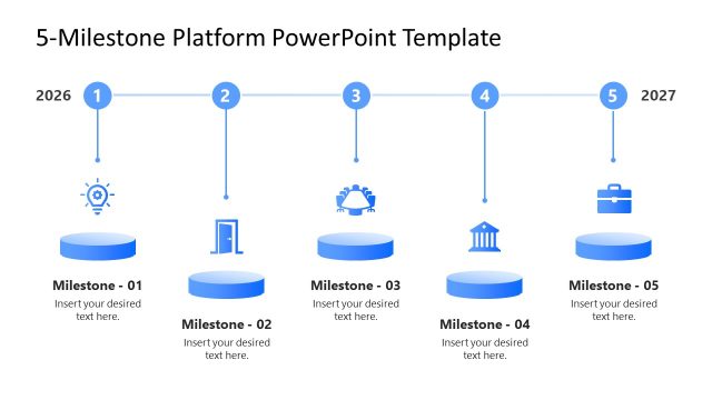 5 Milestone Platform PowerPoint Template