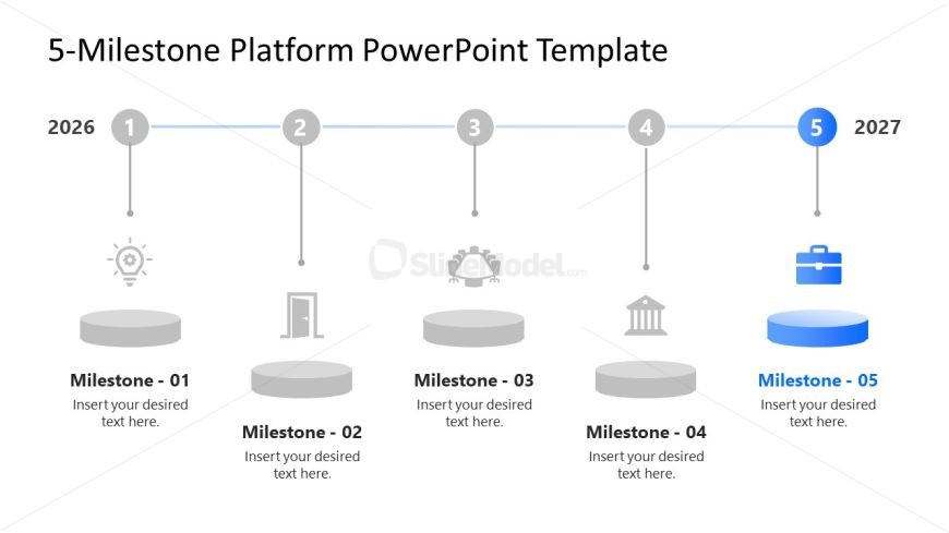 5 Milestone Platform PPT Slide