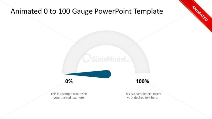 Animated 0 to 100 Gauge Template for PowerPoint