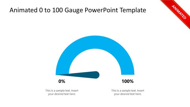 Customizable 0 to 100 Gauge PowerPoint Layout