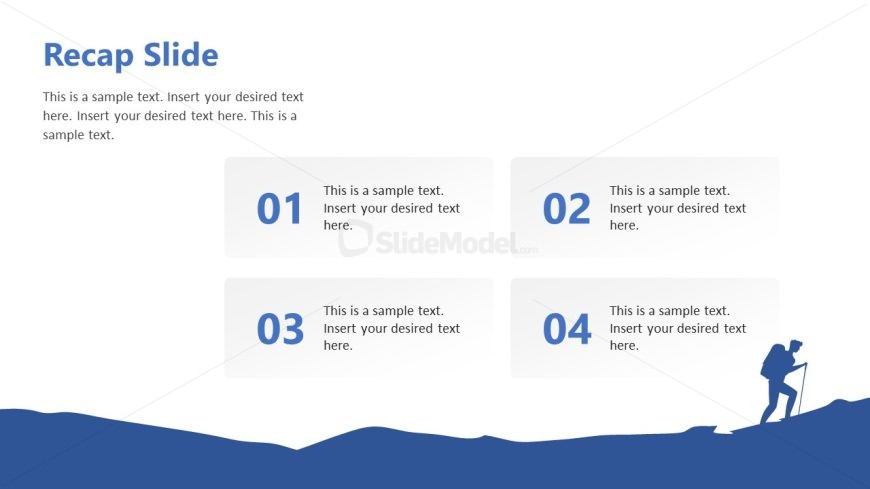Editable 4-Item Recap Slide PowerPoint Slide