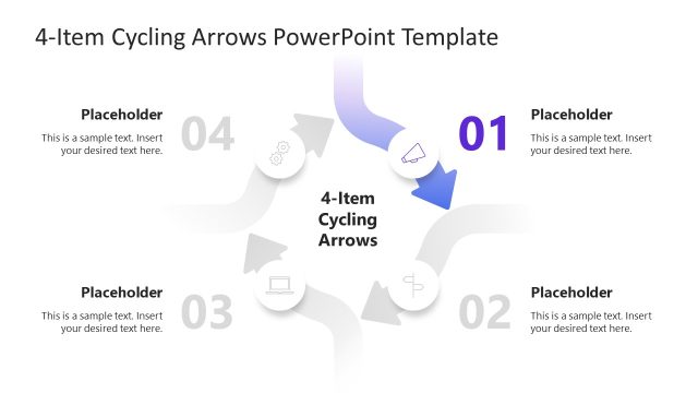 4-Item Cycling Arrows Presentation Template