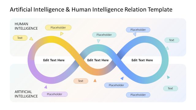 Artificial Intelligence & Human Intelligence Relation PowerPoint Template