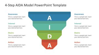 4-Step AIDA Model Template - Cover Slide 
