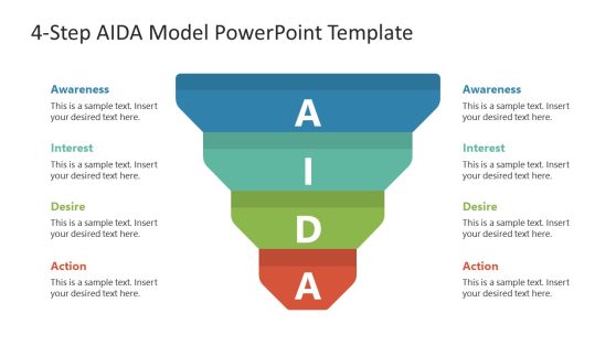 4-Step AIDA Model Template - Cover Slide 