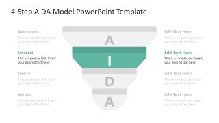 4-Step AIDA Model PowerPoint Slide 