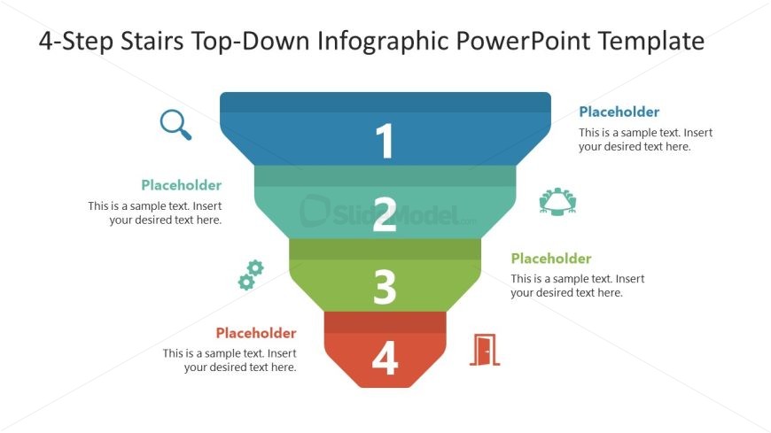 4-Step Stairs Top-Down Template Slide