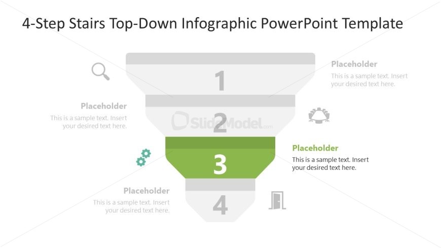 4-Step Stairs Top-Down Template Slide