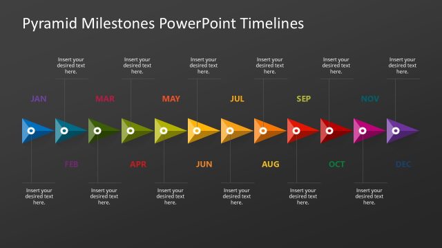Editable Pyramid Milestones Timelines Presentation Template
