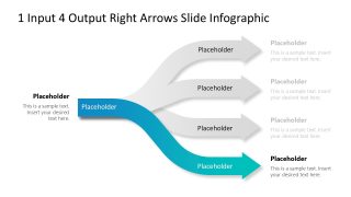 Customizable 1 Input 4 Output Right Arrows Template