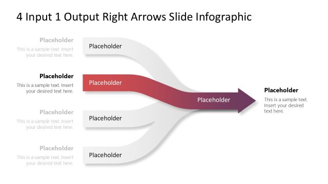 4 Input 1 Output Right Arrows Presentation Layout