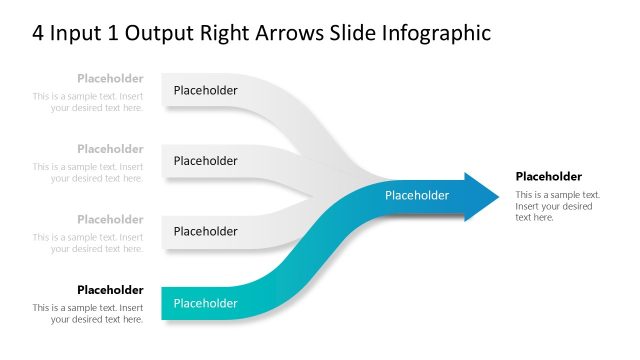 4 Input 1 Output Right Arrows Diagram Template