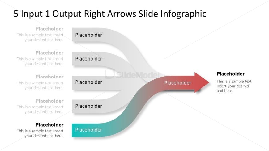 5 Input 1 Output Right Arrows Template Layout