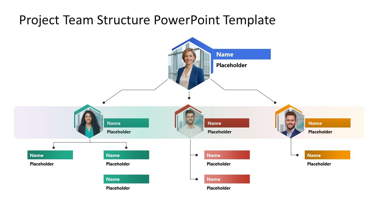 Project Team Structure PowerPoint Template