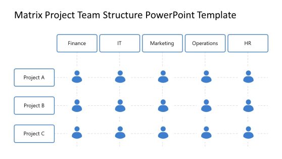 Editable Matrix Project Team Structure Template for PowerPoint 
