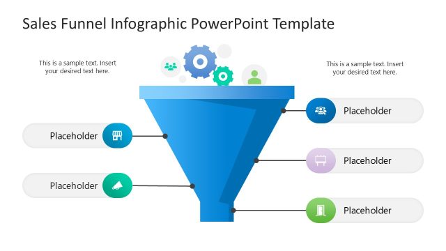 Sales Funnel Infographic PPT Template with White Background