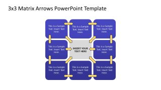 Editable 3x3 Matrix Arrows PPT Template