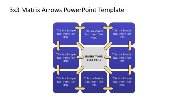 3×3 Matrix Arrows Presentation Slide Template