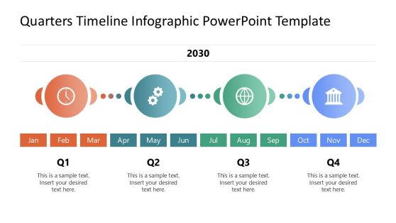 Quarters Timeline Infographic Presentation Template