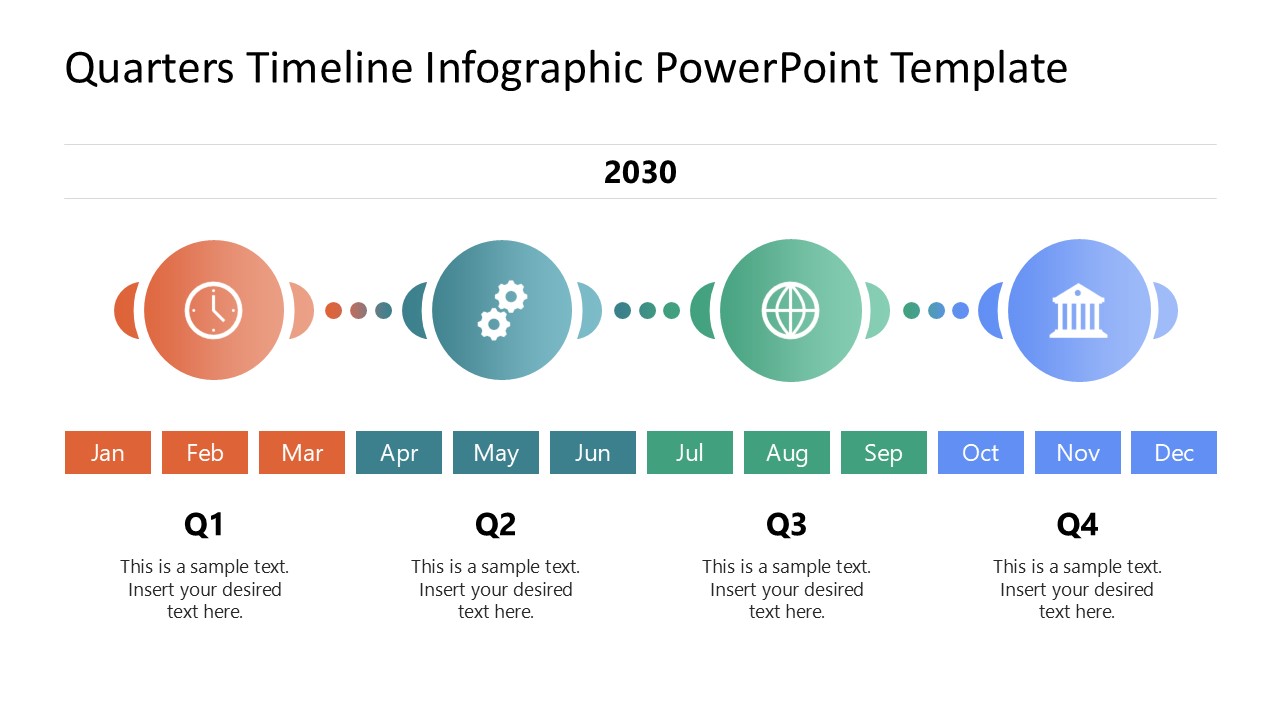 Quarters Timeline Infographic Presentation Template