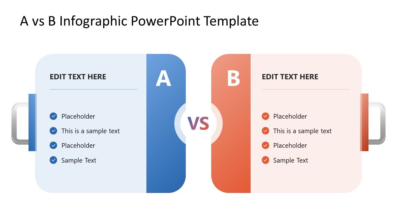 A vs B Concept Infographic PowerPoint Template