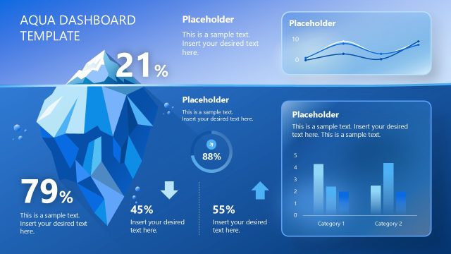 Aqua Dashboard PowerPoint Template