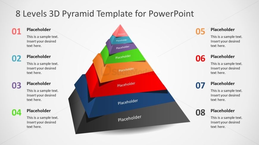 Customizable 8 Levels 3D Pyramid Template