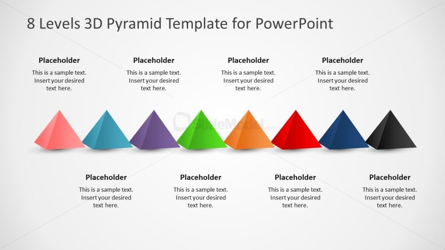 Editable 8 Levels 3D Pyramid Template